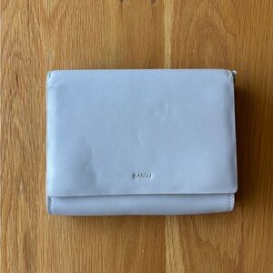 BAGGU Sky Blue Leather Clutch